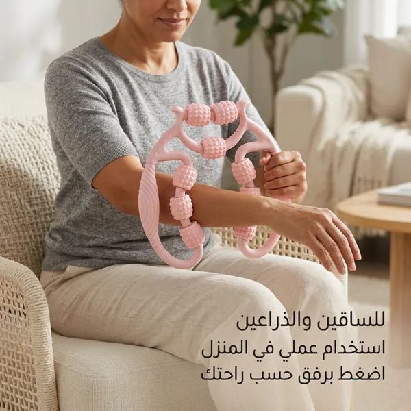 أداة تدليك محمولة للساقين 9 بكرات-لعلاج السيليولايت - الصورة 3