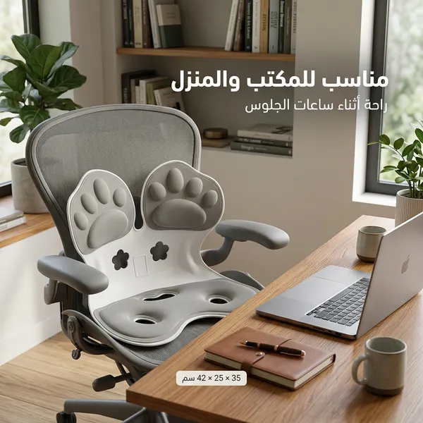 مسند ظهر ومقعد طبي لدعم العمود الفقري - الصورة 4