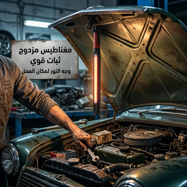 مصباح عمل LED محمول قابل لإعادة الشحن - الصورة 4