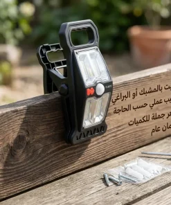 ⁦كشاف شمسي بمشبك 4 رؤوس بمستشعر حركة وشحن USB⁩ - الصورة ⁦3⁩