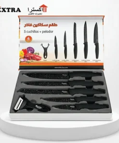 ⁦طقم سكاكين جرانيت مكون من 5 قطع ومبشرة⁩ - الصورة ⁦7⁩