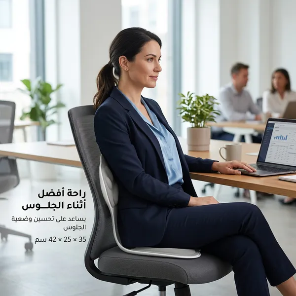 مسند ظهر ومقعد طبي لدعم العمود الفقري - الصورة 2
