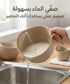 ⁦طقم أوعية غسيل وتصفية الأرز 3 قطع⁩ - الصورة ⁦3⁩