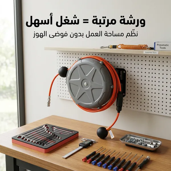 بكرة خرطوم هواء جدارية – زاوية رابعة