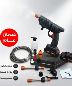 مضخة غسيل وفوم لاسلكية الذكية – بقوة 48 فولت و600 واط (شديدة التحمل مع بطاريتين وضمان عام)
