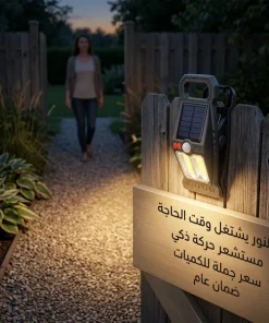 Alternative view of كشاف شمسي بمشبك 4 رؤوس بمستشعر حركة وشحن USB