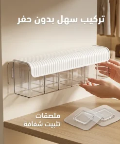 ⁦منظم جداري للملابس الداخلية والجوارب مقسم بـ 6 خانات⁩ - الصورة ⁦6⁩